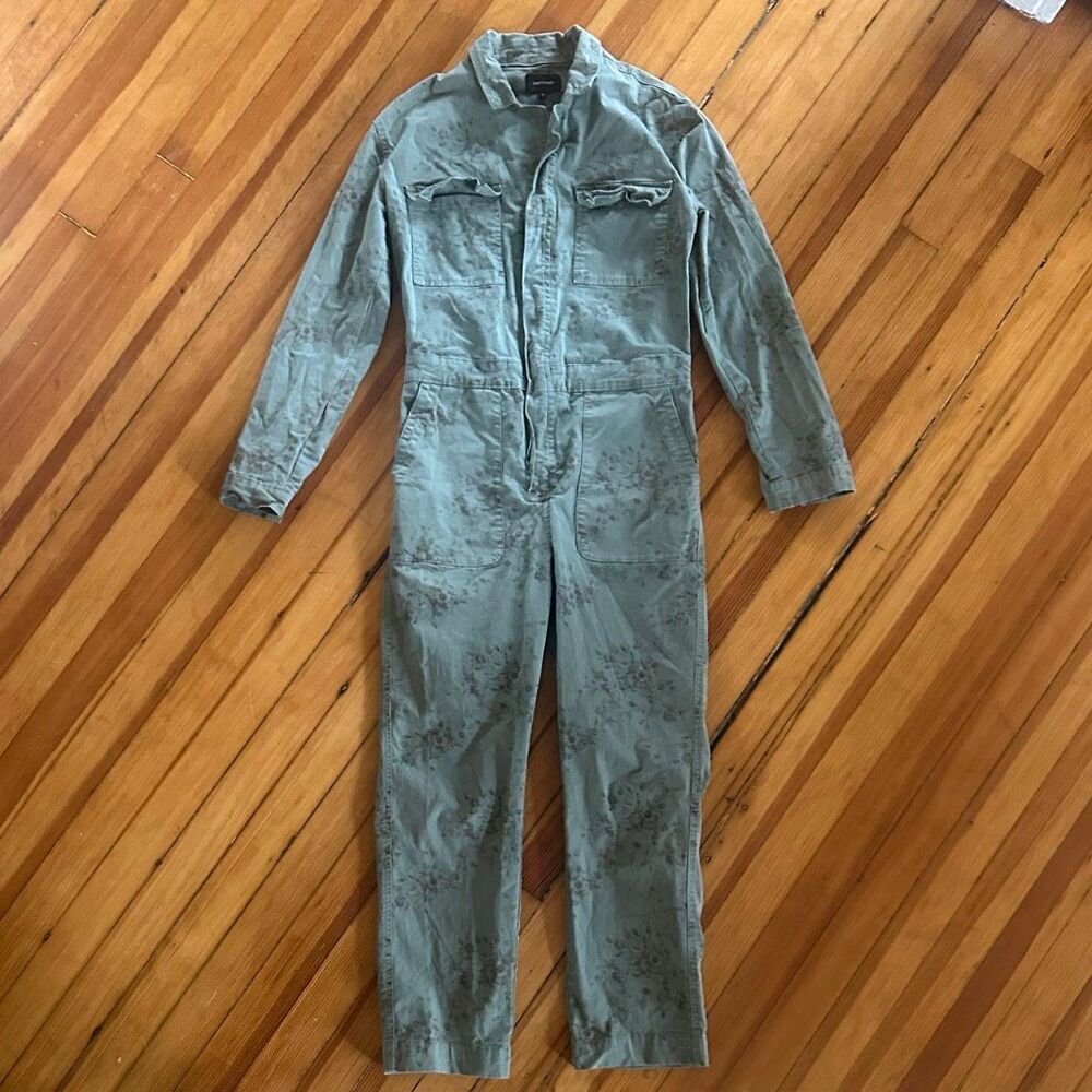 Driftwood Carley Jumpsuit in Army Green Floral Size S - Picture 2 of 7